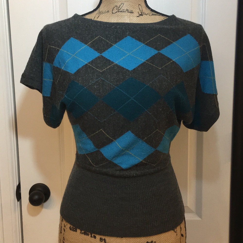 THE LIMITED Argyle Top - Picture 1 of 3